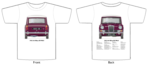 Riley Elf Mk2 1963-66 T-shirt Front & Back